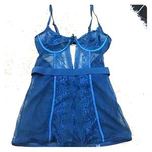 French Affair Lace Teddy Babydoll Chemise